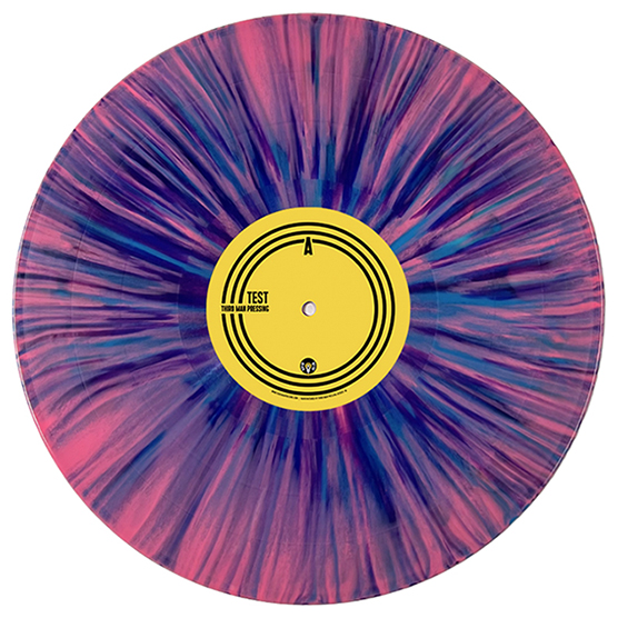 Infinity Splatter color vinyl on white background